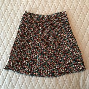 NWOT Anthro Floral Pleated Skirt